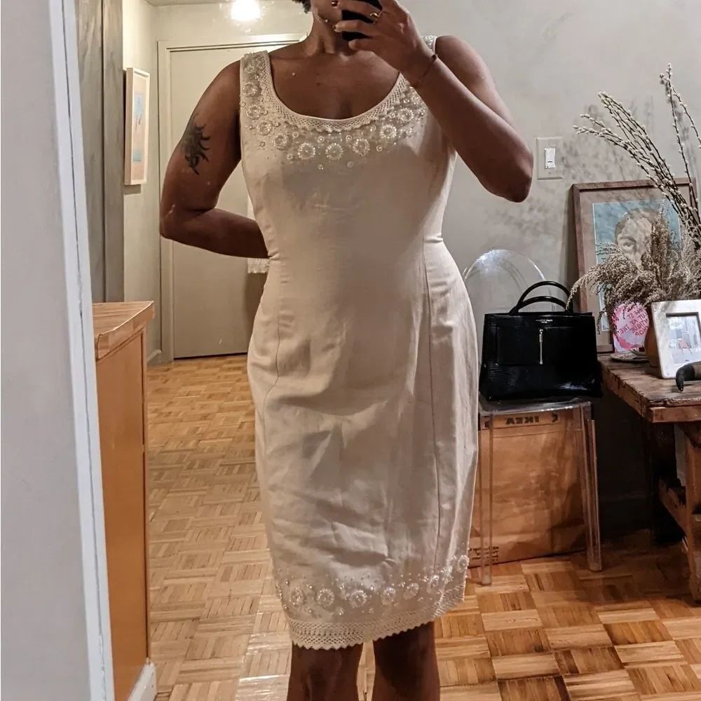 Anne Klein Beaded Sheath Dress